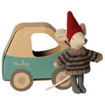Maileg Christmas Mouse in a Car (available in November)