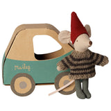 Maileg Christmas Mouse in a Car (available in November)