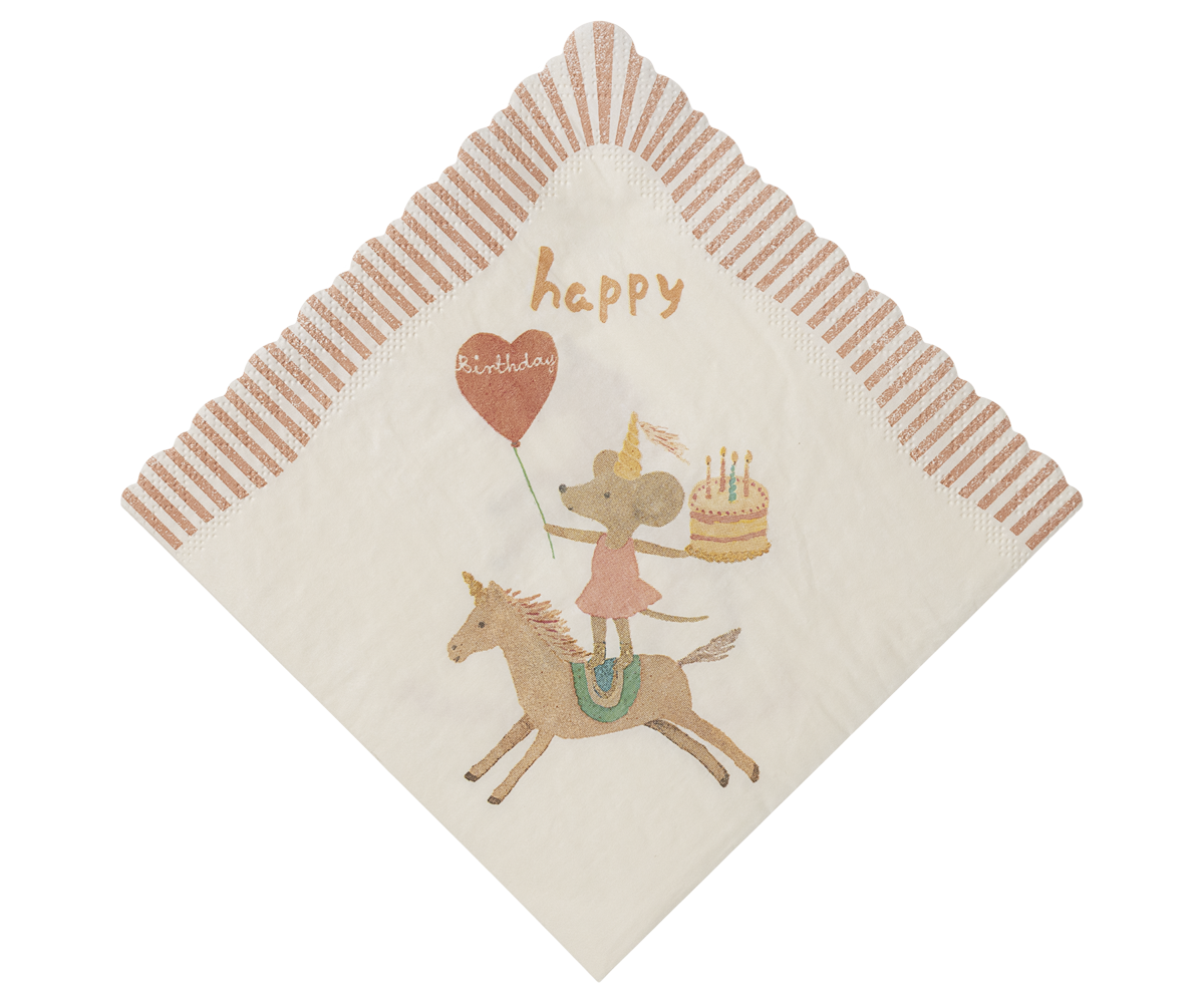 Maileg Happy Birthday Napkins, Unicorn