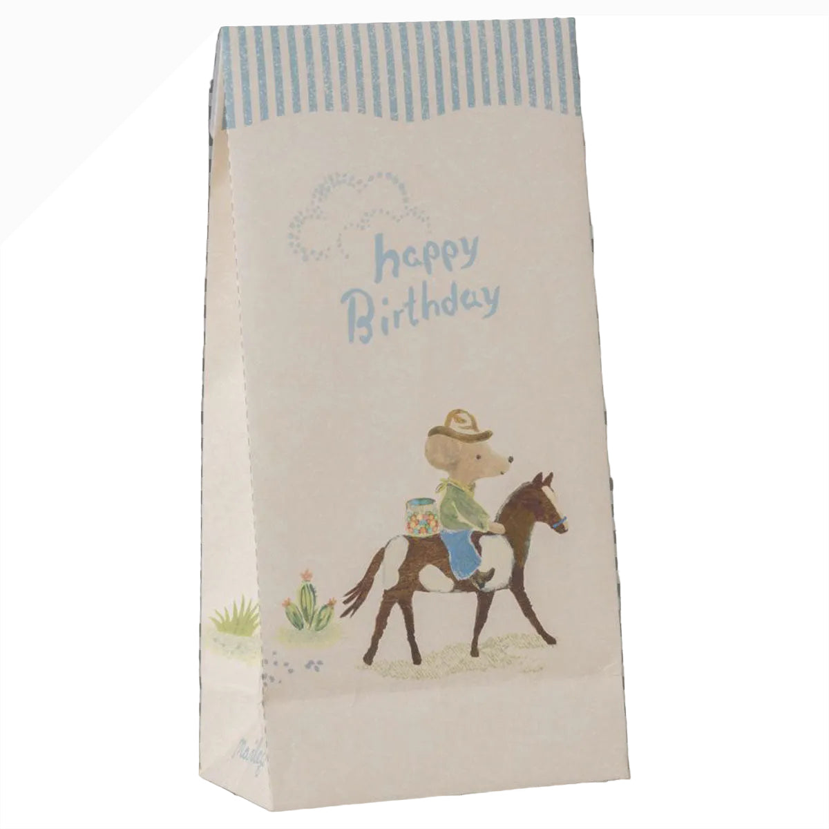 Maileg Happy Birthday Goodie Bags, Cowboy (12pcs) (ships in April)