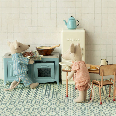 Maileg Dollhouse Kitchen, Mouse Size, Blue