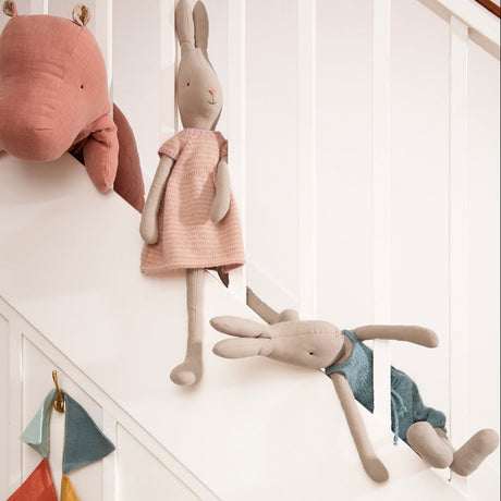 Maileg Rabbit in Knitted Overall, Size 4