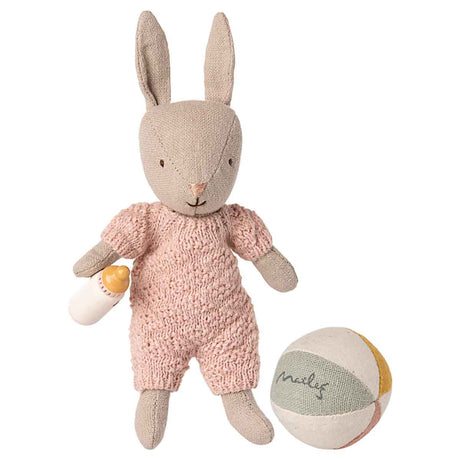 Maileg Micro Rabbit/Bunny Baby Set with Ball and Bottle