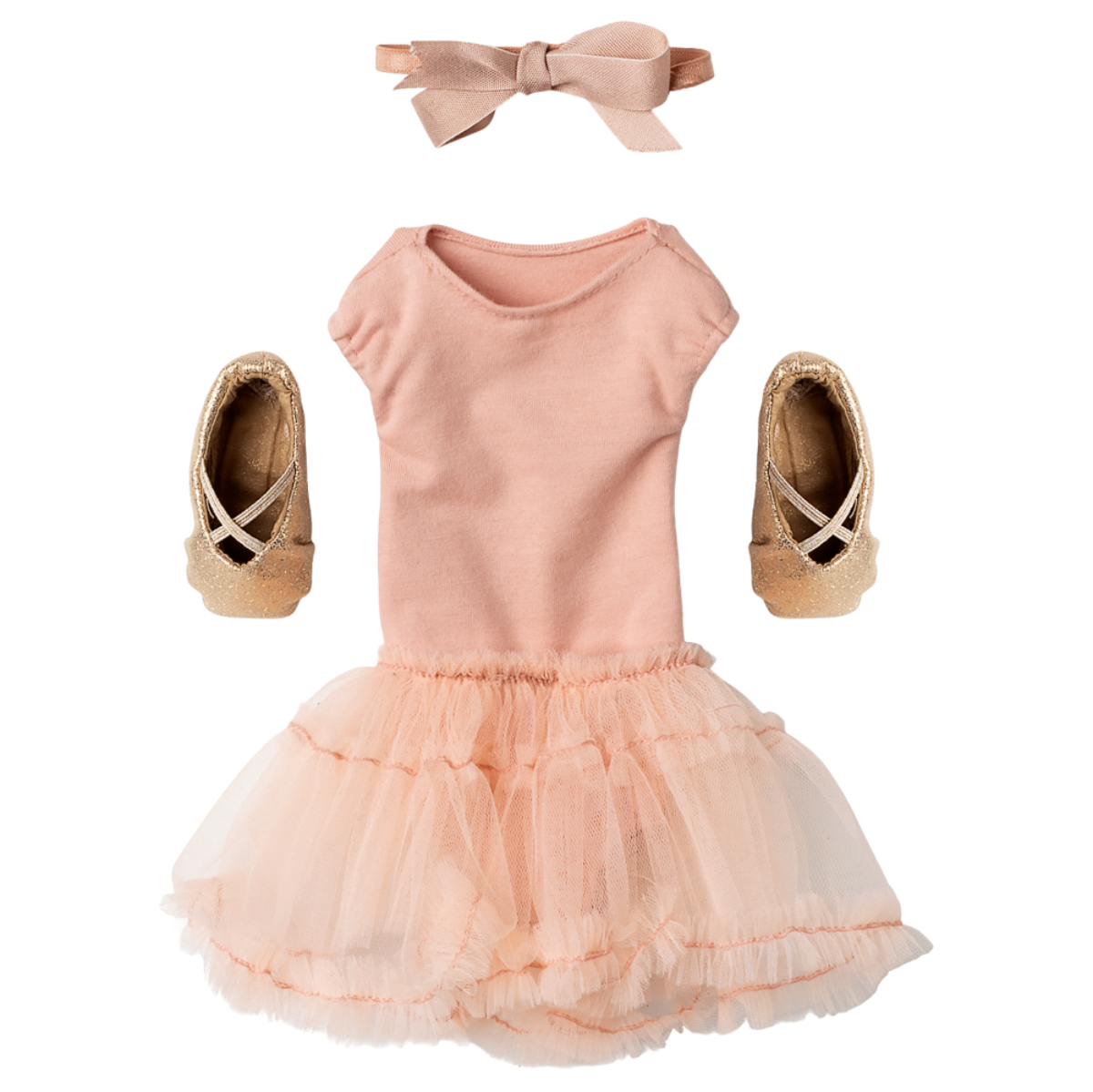 Maileg Size 3 Doll Clothes, Ballet Suit & Skirt, Rose
