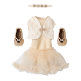 Maileg Size 3 Doll Clothes, Ballet Suit & Skirt, Cream