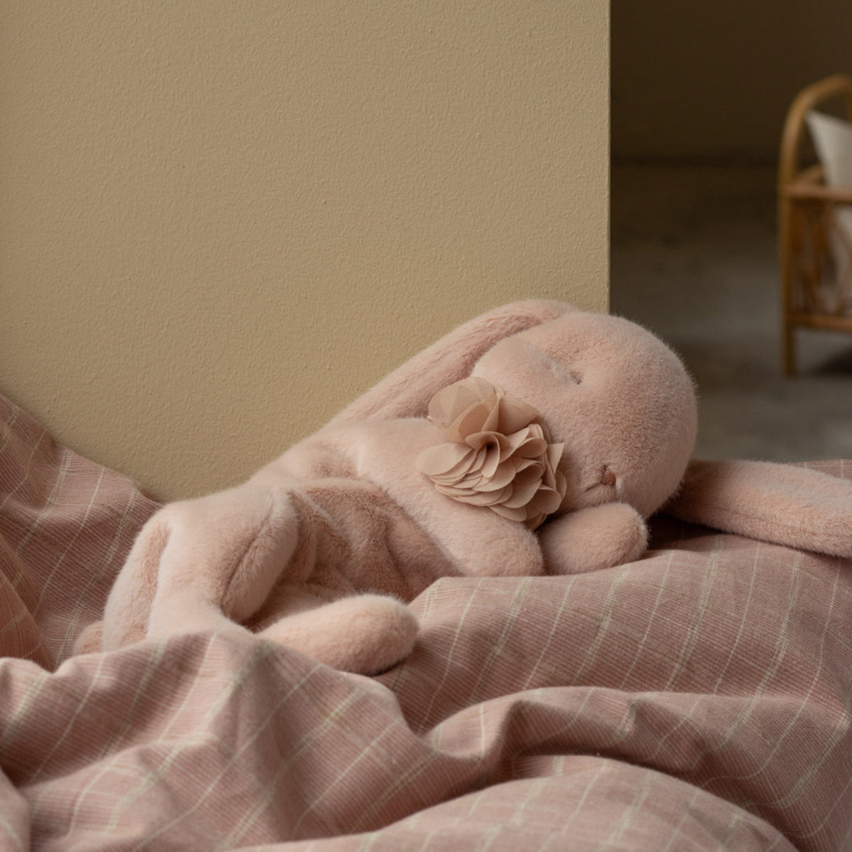 Maileg Sleeping Plush Bunny, Powder