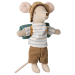 Maileg Big Brother Hiking Mouse with Sleeping Bag, 2025