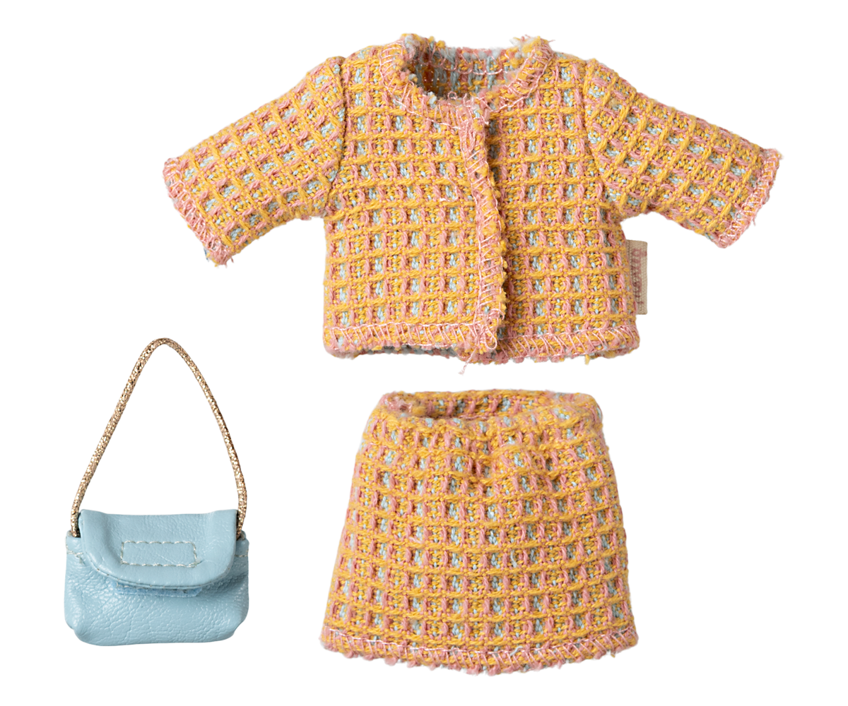 Maileg Mom/Dad Mouse Clothes, 2pcs Suit with  Bag