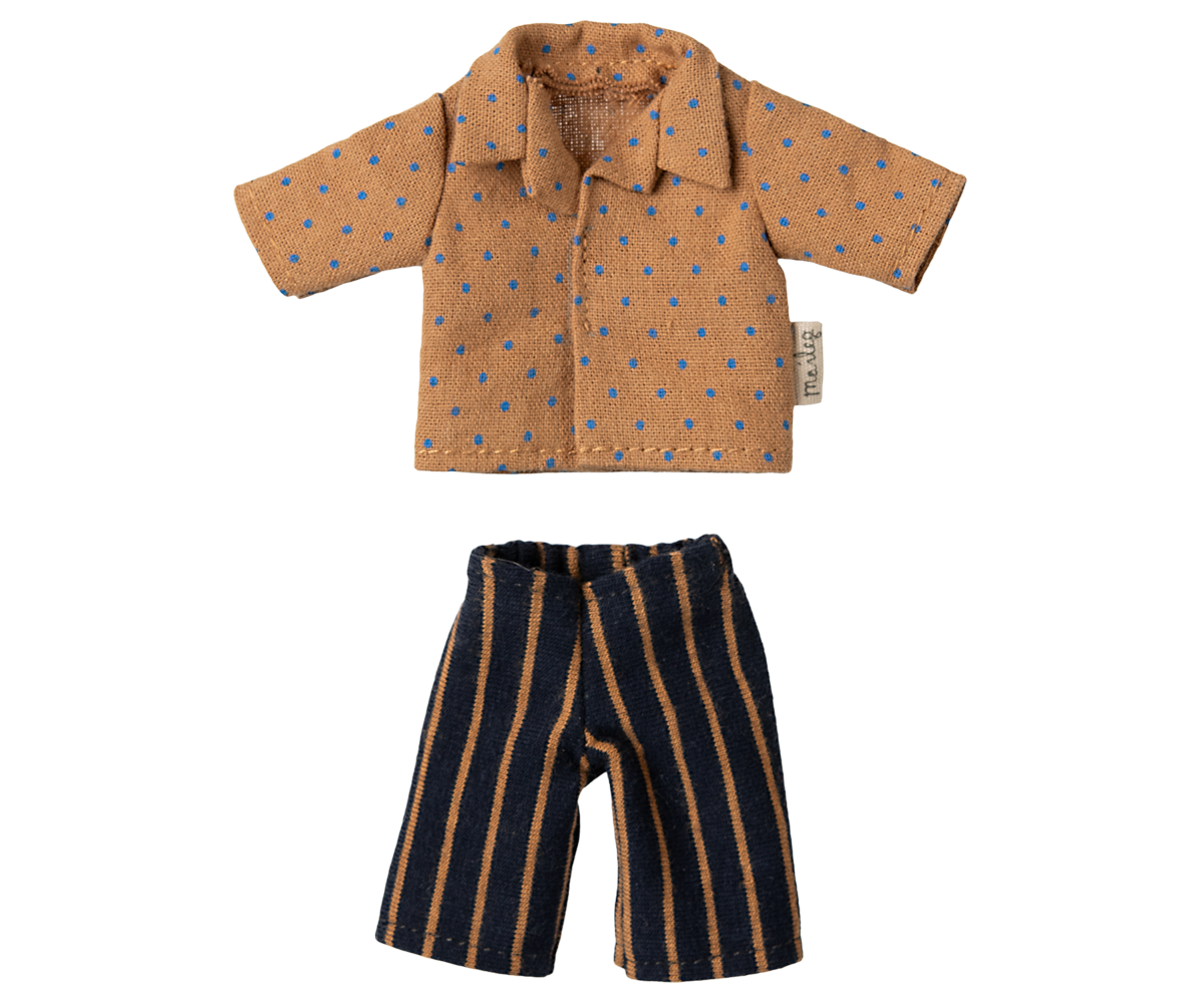 Maileg Mom/Dad Mouse Clothes, Shirt and Striped Pants