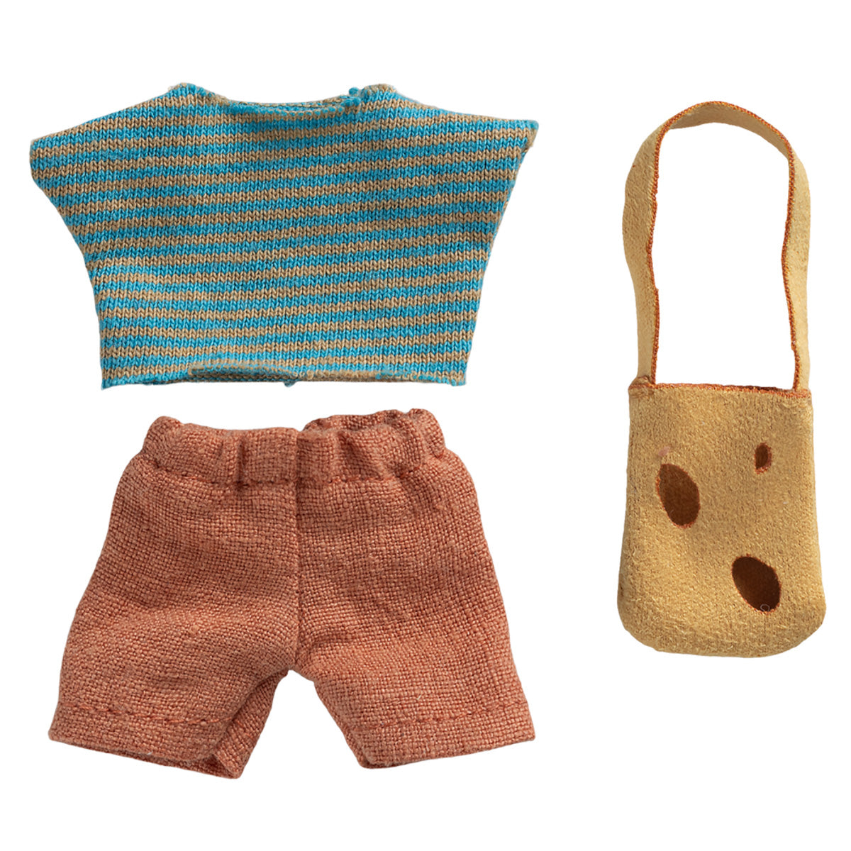 Maileg Little Brother Mouse Clothes, 3pcs set with Bag (ships in June)