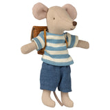 Maileg Big Sister/Brother Mouse Clothes, Tricycle 3pcs set, Brown Bag (ships in May)