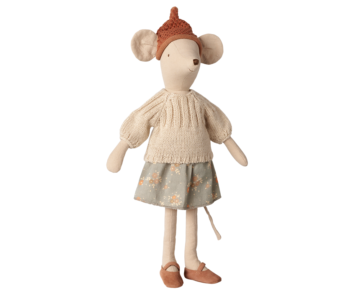 Maileg Medium Mouse, Skirt and Sweater (available in November)