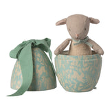 Maileg Easter Egg with Baby Lamb, Small - Dusty Mint (ships in February)