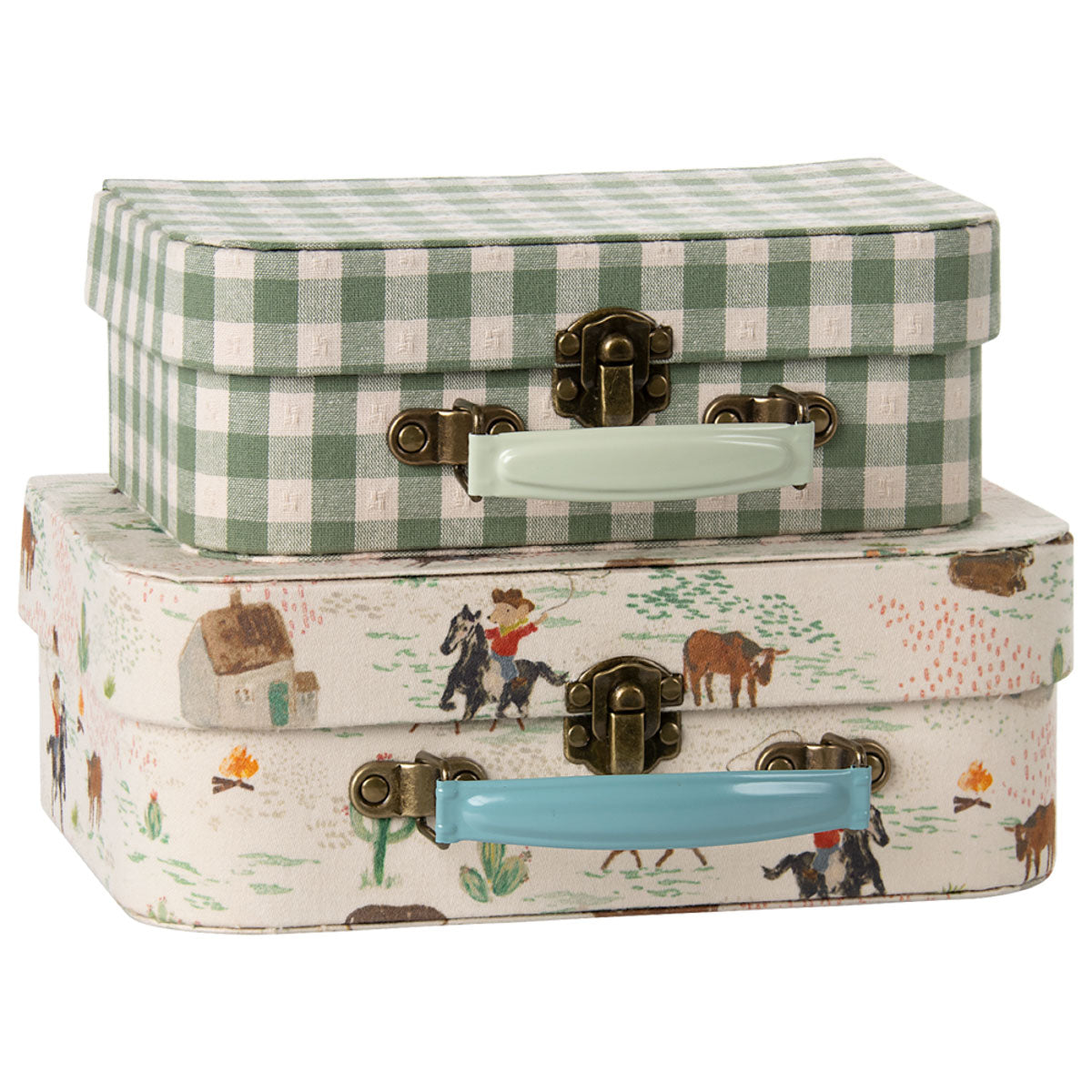 Maileg Fabric Nesting 2pcs Suitcase set, Pony