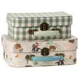 Maileg Fabric Nesting 2pcs Suitcase set, Pony