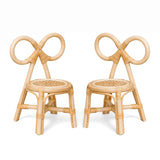 Poppie Doll size Rattan Bow Chairs, Table