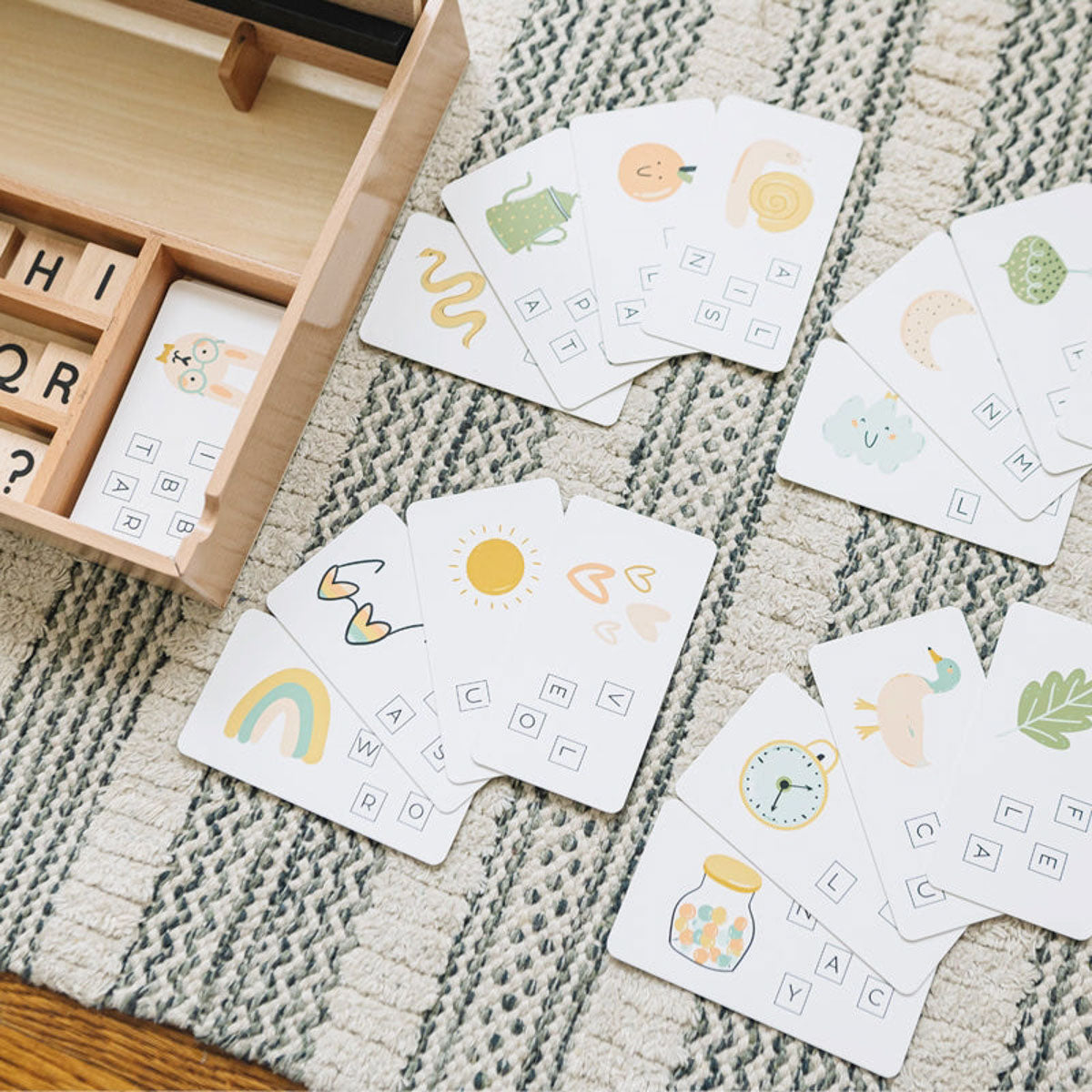 Wooden Spelling Activity Box