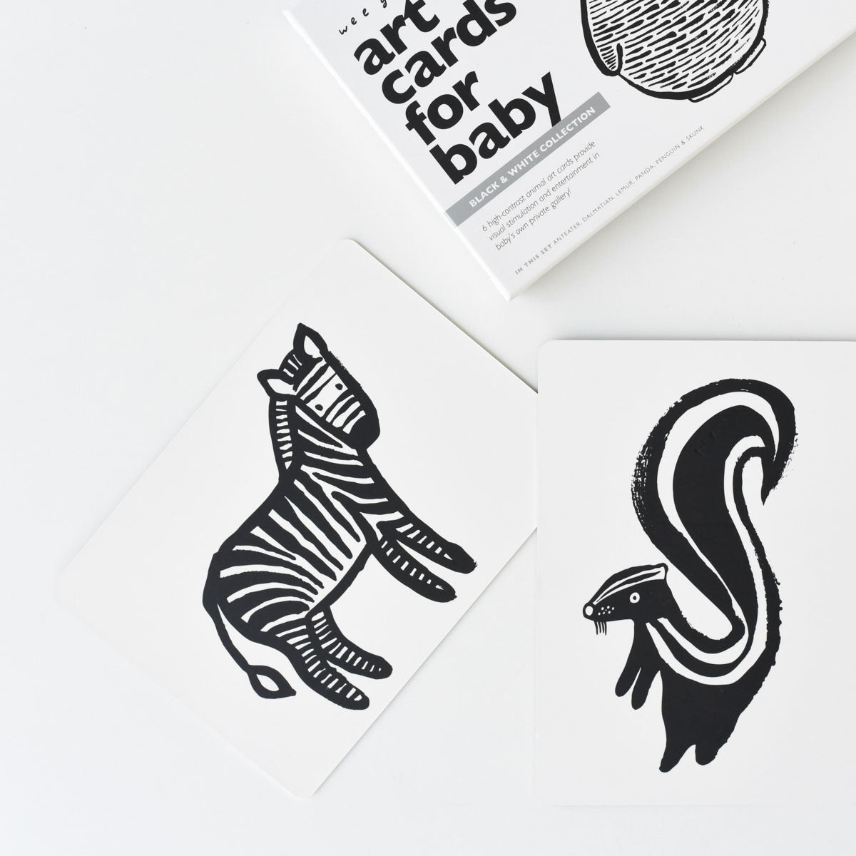 Art Cards for Baby, Black and White Animals
