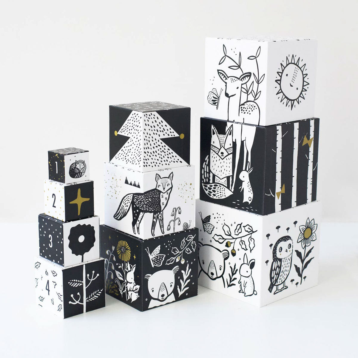Wee Gallery Nesting Blocks, Woodland Numbers