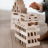 Wooden Architectural Blocks in Sack, 100 pcs