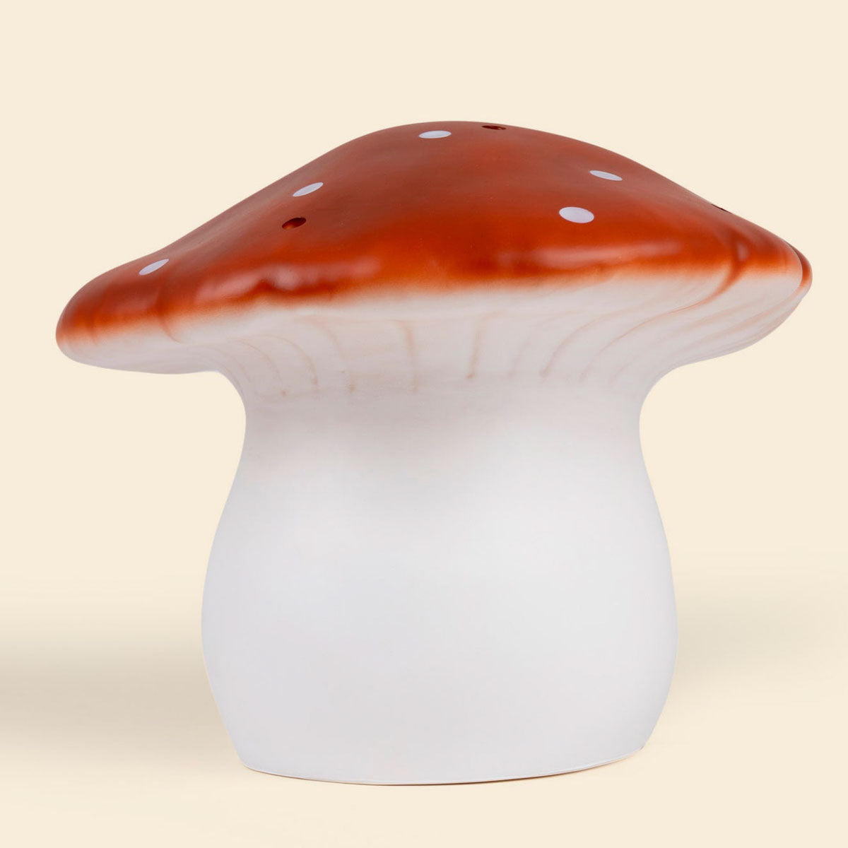 Egmont Heico Large Mushroom Lamp with Dimmer, Red Brick