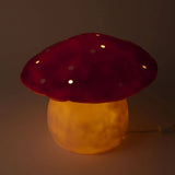 Egmont Heico Large Mushroom Lamp with Dimmer, Red Brick
