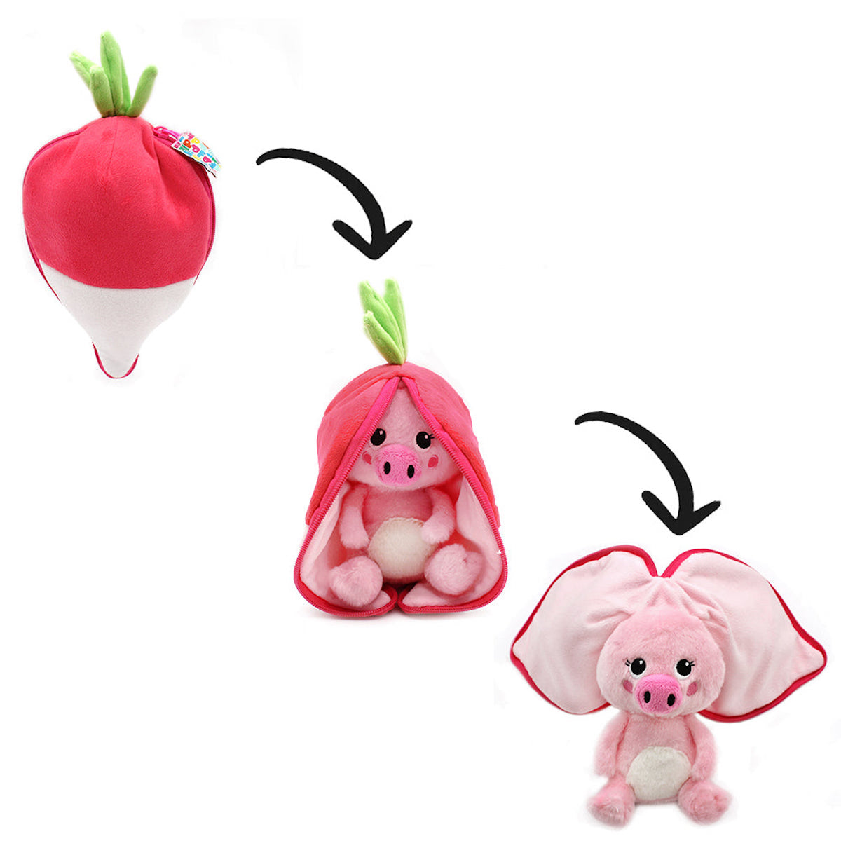 Flipetz Piglet the Pig/Radish Plush Doll – My Sweet Muffin