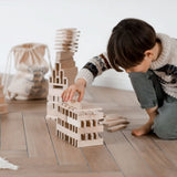 Wooden Architectural Blocks in Sack, 100 pcs