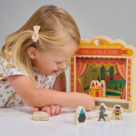 Wooden Tabletop Magnetic Puppet Theater