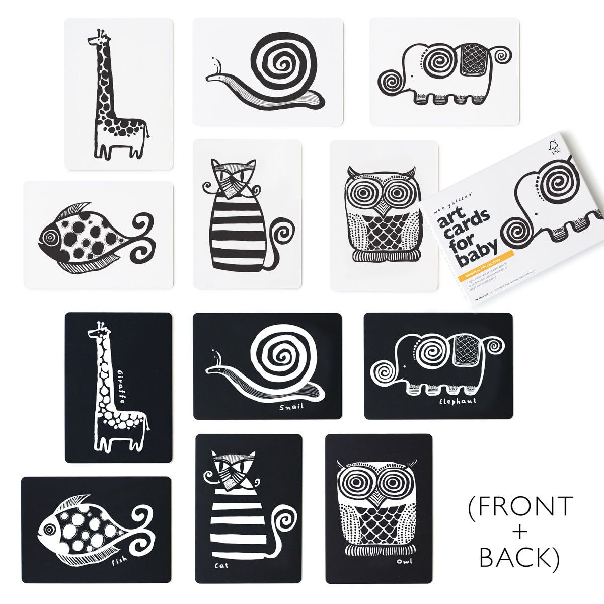 Art Cards for Baby, Original Animals
