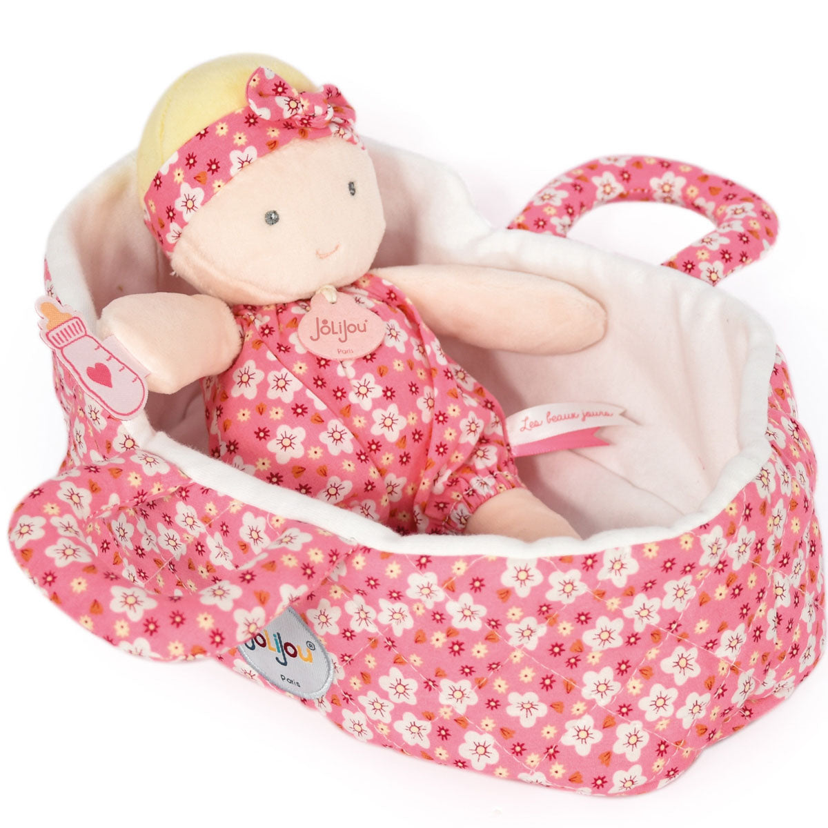 Jolijou Soft Doll With Carrycot, Marylou