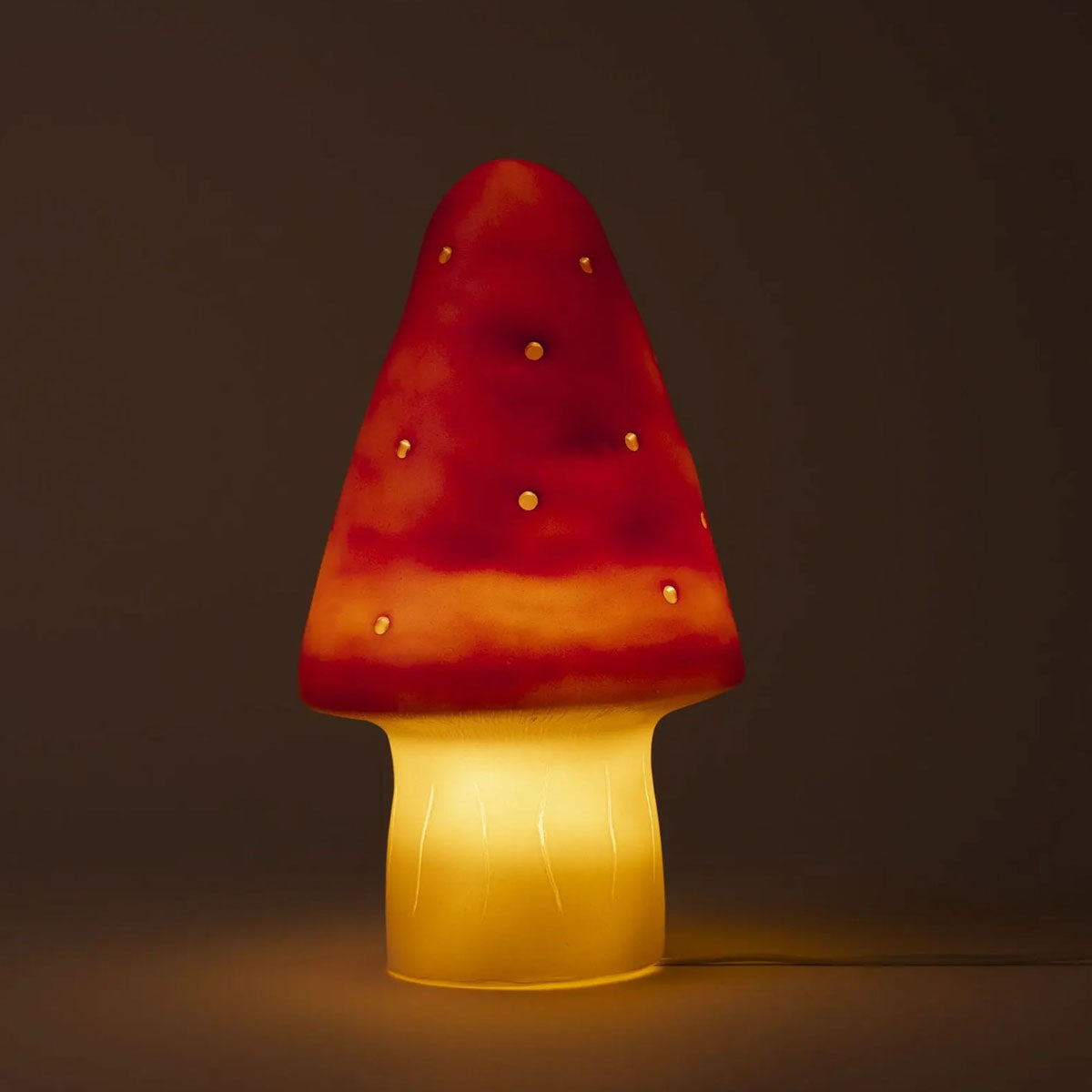 Egmont Heico Small Mushroom Lamp with Dimmer, Brick Red