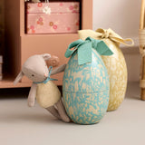 Maileg Easter Egg with Micro Rabbit, Small - Cream Yellow