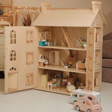 Grand Natural Wood Dolls House