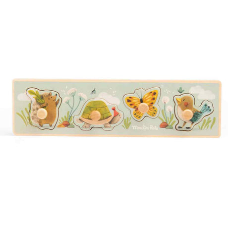Moulin Roty Trois Petits Lapins Wooden Puzzle