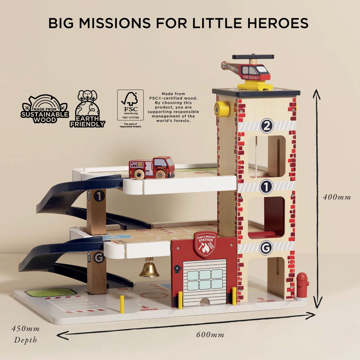 Le Toy Van Fire & Rescue Garage