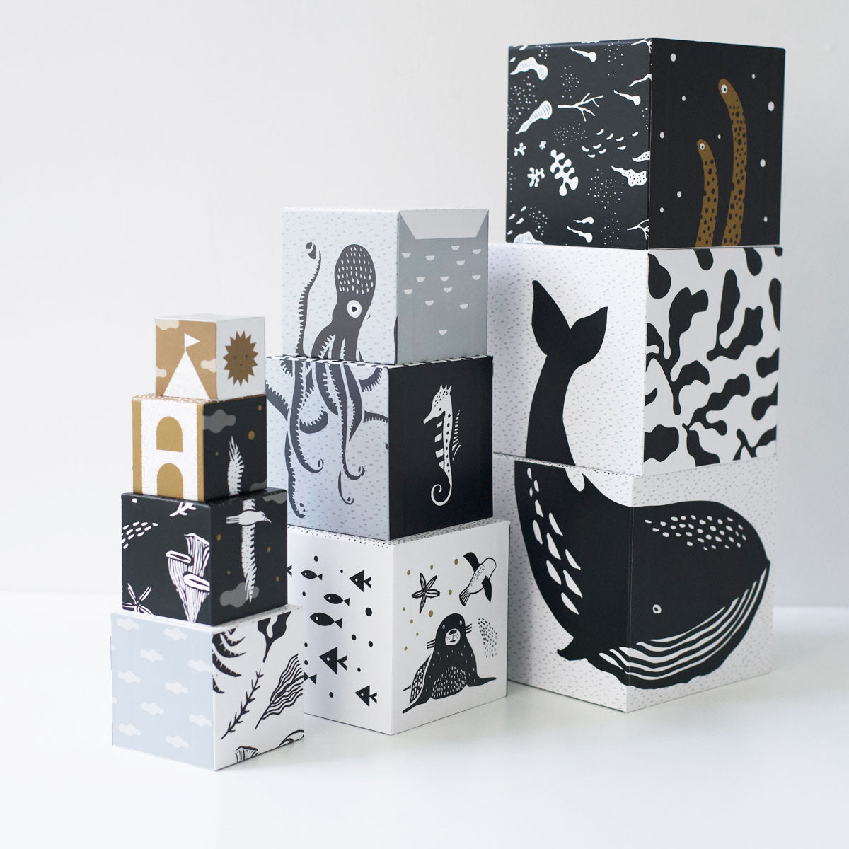 Wee Gallery Nesting Blocks, Ocean Animals