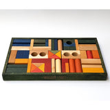 Wooden Story Rainbow Wooden Blocks in Green Tray, 54pcs