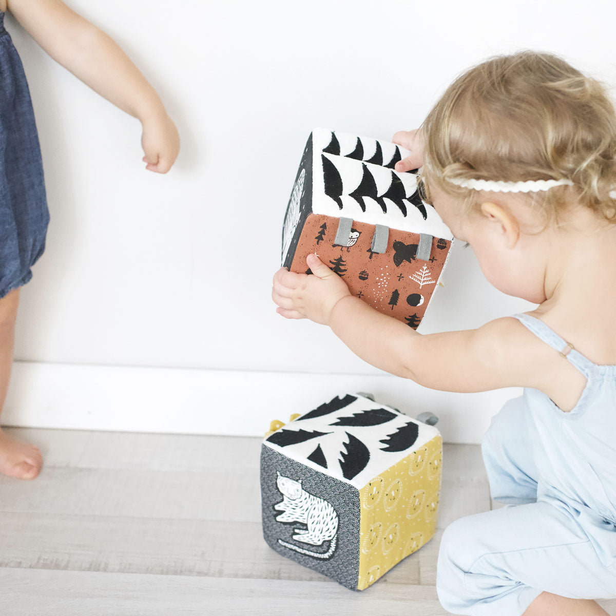 Wee Gallery Baby Sensory Soft Block, Woodland