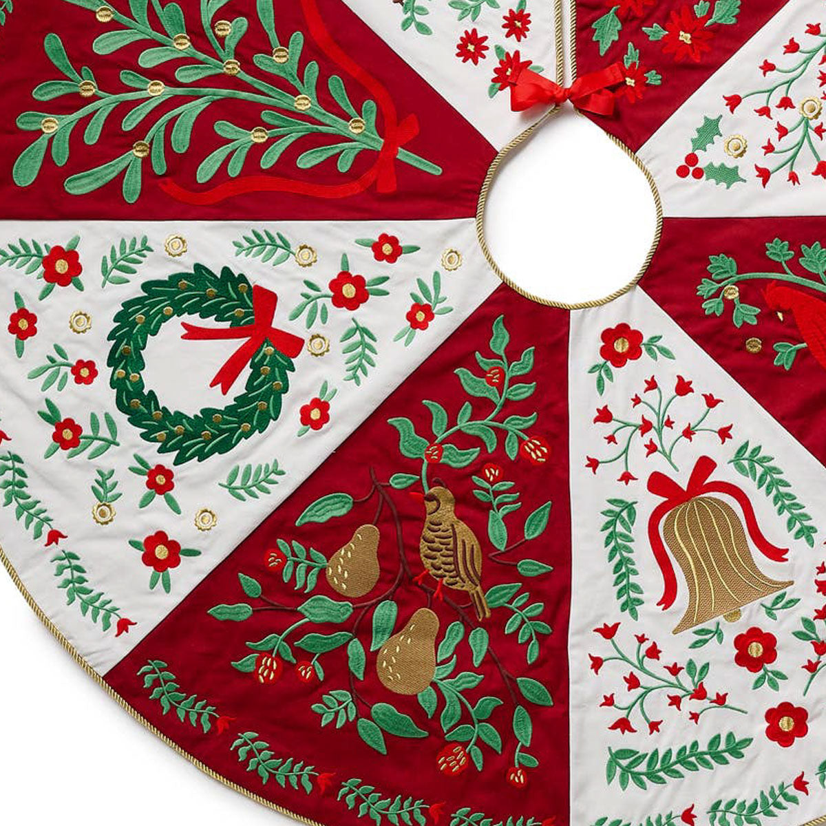 Christmastide Embroidered Tree Skirt