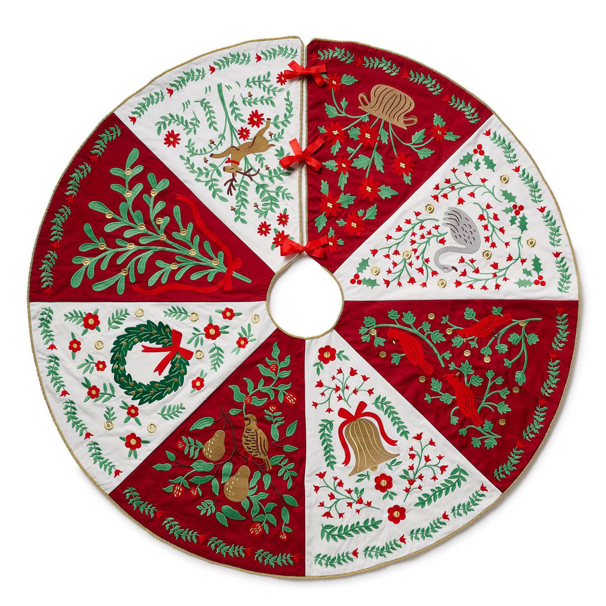 Christmastide Embroidered Tree Skirt