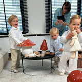 Egmont Heico Small Mushroom Lamp with Dimmer, Brick Red