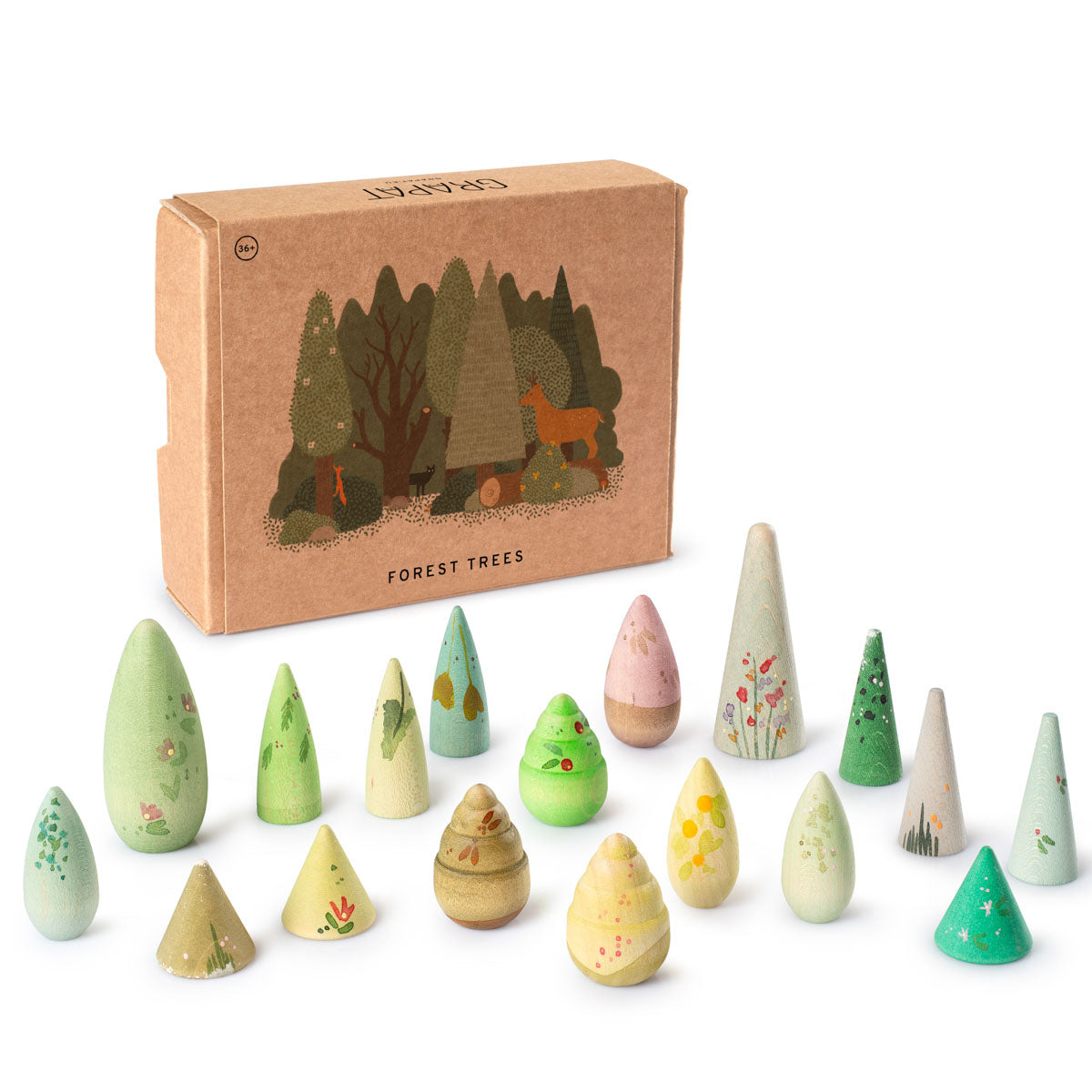 happy forest Grapat Forest Trees, Open-ended Wooden Toy – My Sweet Muffin