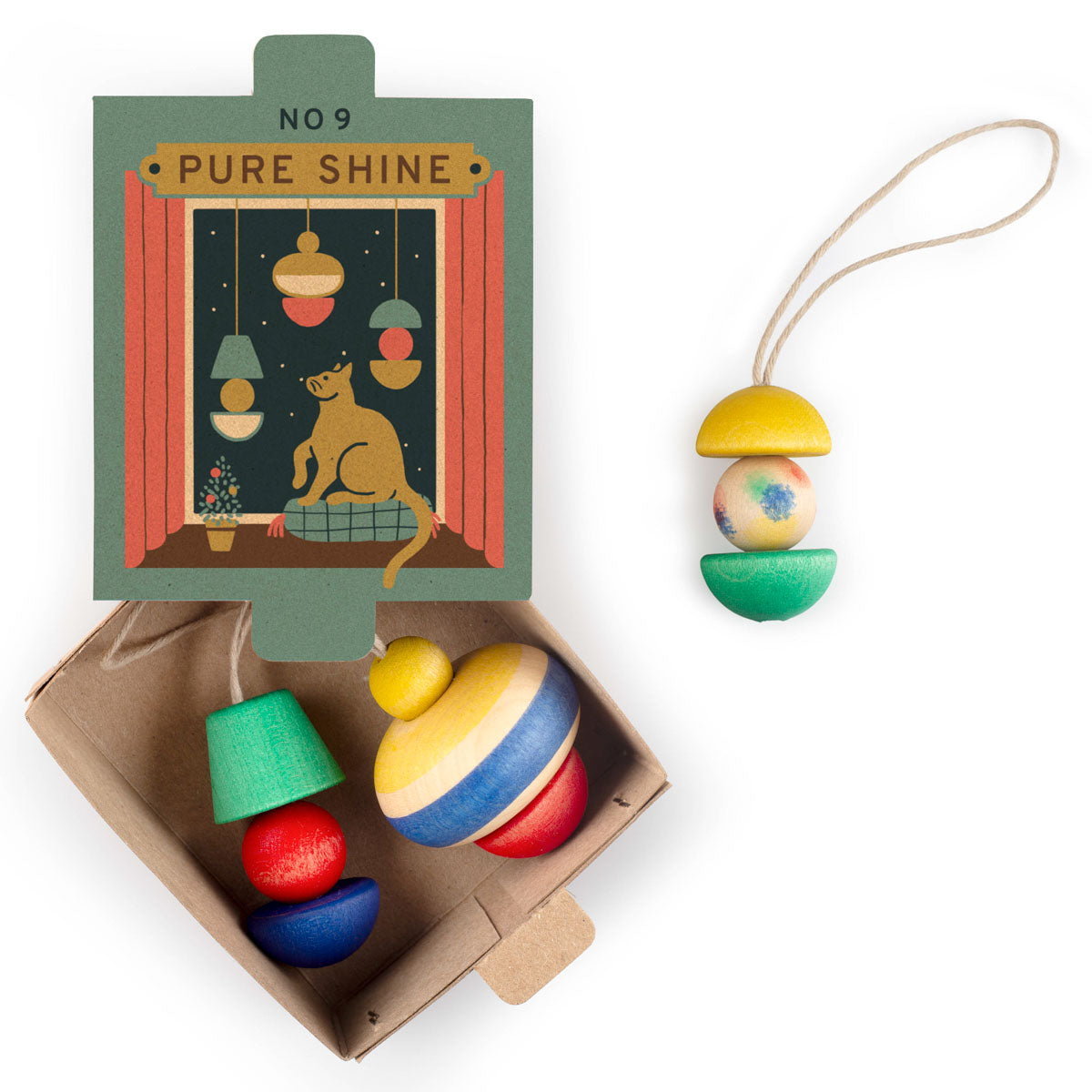 Grapat Wooden Ornament Set ( No.8, No.9 )