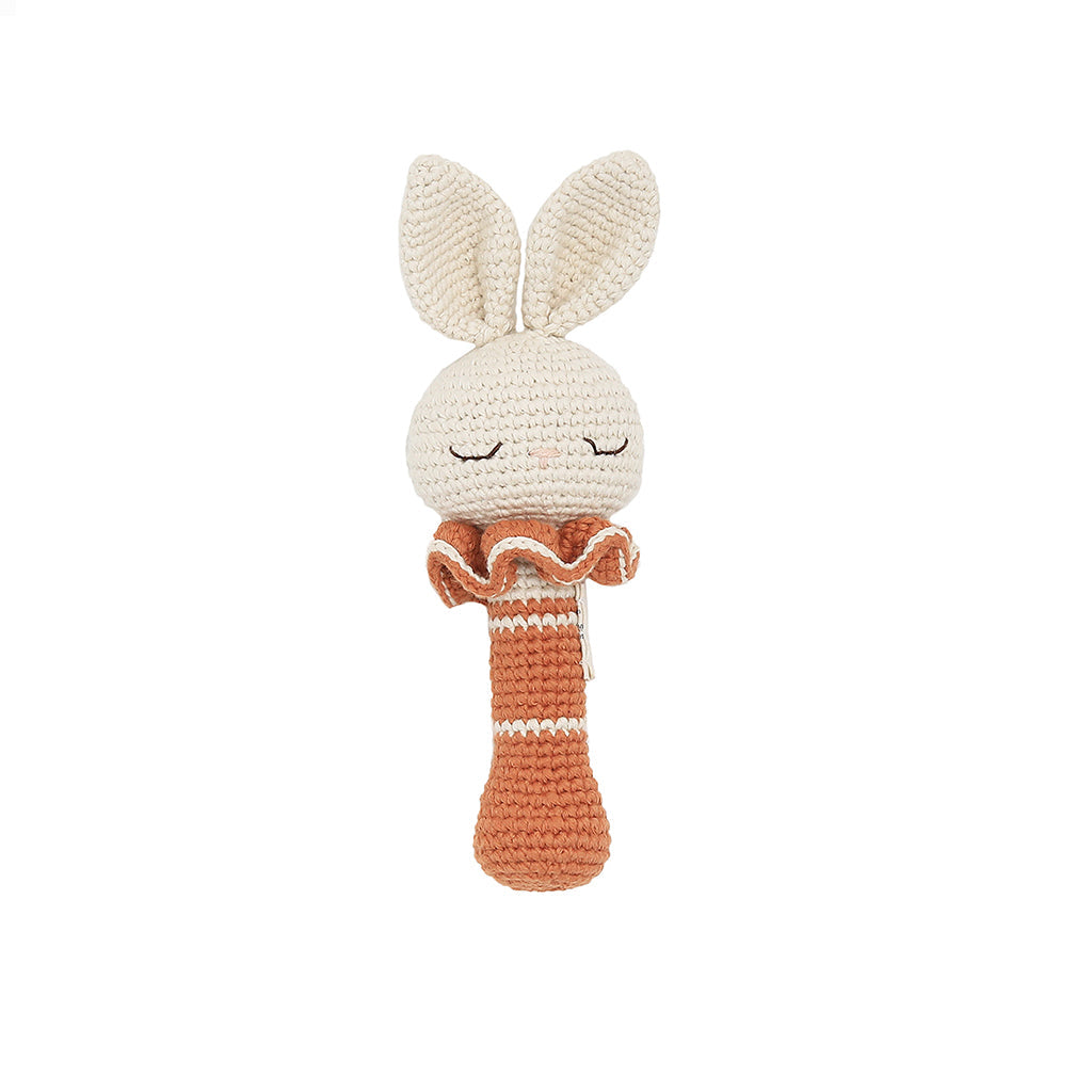 Patti Oslo Organic Rattle, Bunny, Terracotta – My Sweet Muffin