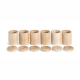 Grapat Wooden Cups with Lid, Natural