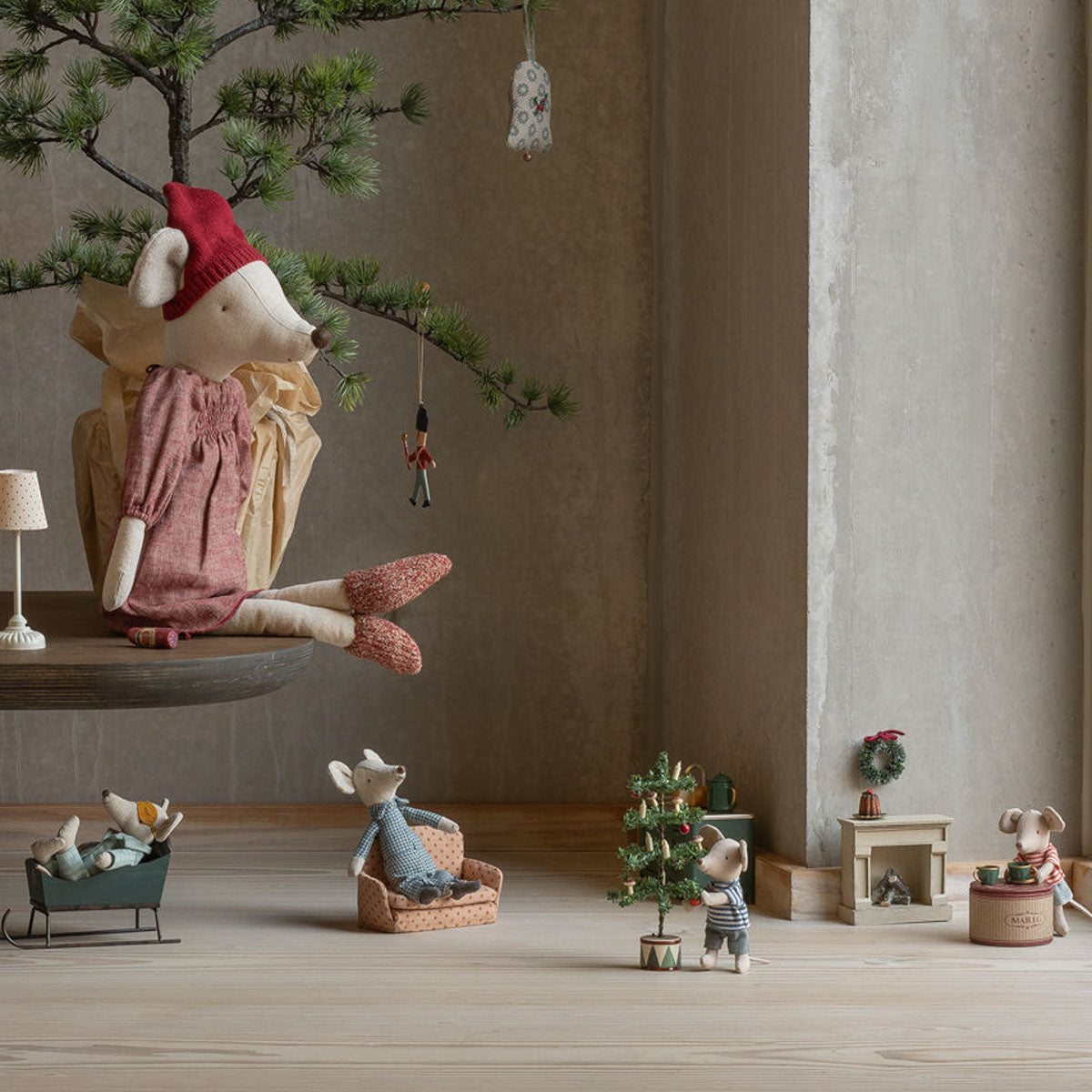 Maileg Christmas Tree with Lights, Mouse size