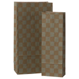 Maileg Gift Bag, Checker, Mint/Ocher