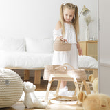 Mini Doll Moses Basket with Rocking Stand, Pearl