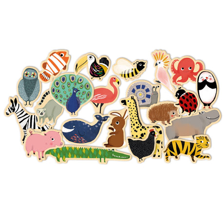 Magnetic Wooden Animals (36pcs)